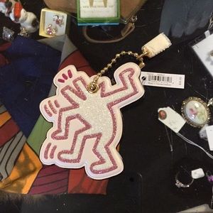 Keith Haring key chain by coach new with tags
